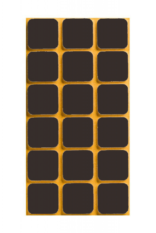 Filcové podložky pod nábytok 25x25mm hnedá