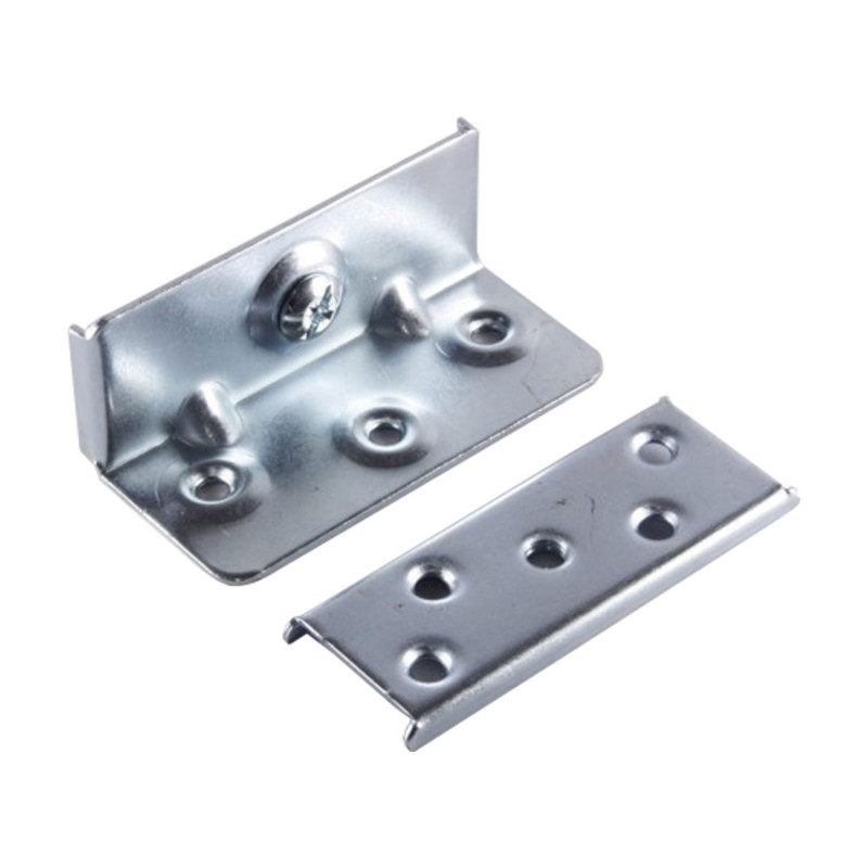 HETTICH posteľný uholník DUO / kompletný set / pozinkovaný / 47634