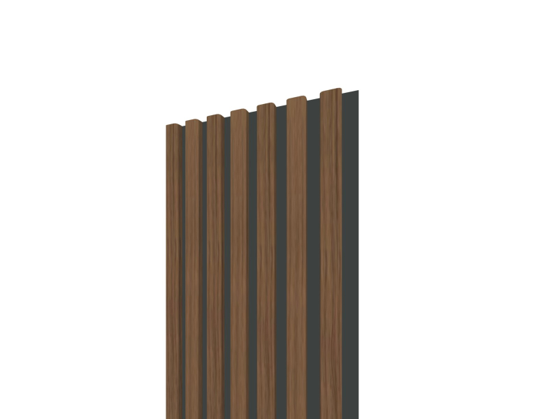 Lamelový panel 3D 2650x300 mm / lamely - dub charleston / podklad - antracit