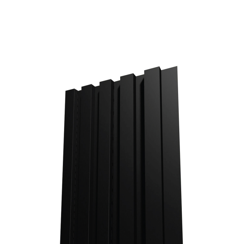 Lamely na stenu L40 2400x350 mm / Čierna perlička / čierna HDF