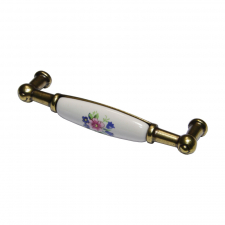 ATM �chytka PISA kvet / mosadz porcel�n / 96 mm / 35729