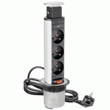 Z�suvkov� ve�a v�suvn� �zka GTV AE-BPW3U60 / 3x 230 V / strieborn�