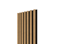 Lamelov� panel 3D 2650x300 mm / lamely - dub eur�psky / podklad � �ierny akustick� filc