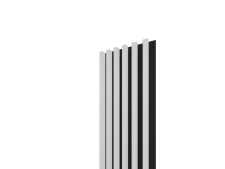 Lamelov� panel 3D PLUS 2650x300 mm / lamely - biela matn� / podklad - �ierna matn�