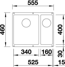 Drez Blanco SUBLINE 340/160-U sch�ma