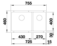 Drez Blanco SUBLINE 430/270-U sch�ma