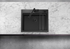 Blanco INFINO odtokov� s�prava BLACK edition - pre dve vani�ky