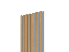 Lamelov� panel 3D 2650x300 mm / lamely - dub eur�psky / podklad - siv� matn�