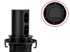 Z�suvkov� ve�a v�suvn� 2 z�suvky ELEVATOR �ierny / 2x230V