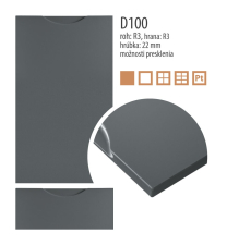 D100 - F�liovan� dvierka s �chytkou