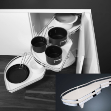 Rohov� k�� Kessebohmer LeMans II s tlmen�m / 450 / arena style / prav� / chr�m/biela