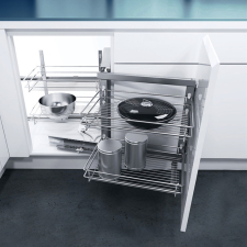 Rohov� k�� Kessebohmer Magic Corner s tlmen�m / 450 / dr�ten� ko�e / prav� / strieborn�
