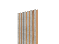 Lamelov� panel 3D 2650x300 mm / lamely - bet�n / podklad �   dub jesenn�