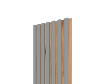 Lamelov� panel 3D 2650x300 mm / lamely - siv� matn� / podklad �   dub jesenn�