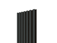 Lamelov� panel 3D 2650x300 mm / lamely - antracit / podklad � �ierny akustick� filc