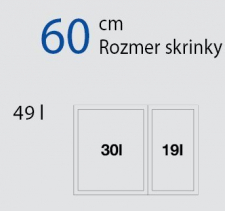 Odpadkov� k�� Blanco - rozmery