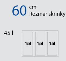 Odpadkov� k�� Blanco - rozmery