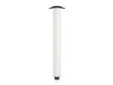 Stolov� noha hranat� / v��ka 710 mm / 60 x 60 mm / biela leskl�
