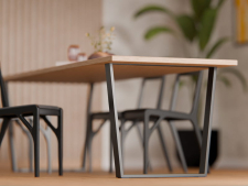 Nohy na st�l pre jed�lensk� st�l STOL-DN-971-80x20 / �ierna / 1273
