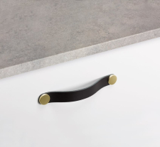 �chytka Viefe FLEXA / �ierna ko�a / zlat� / 150 x 22 mm