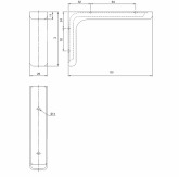Uholn�k s krytkou 120x25x80 mm biely