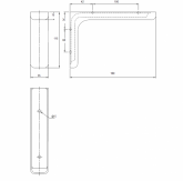 Uholn�k s krytkou 180x35x120 mm biely