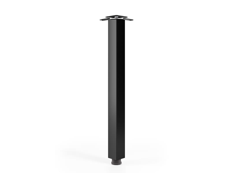 Stolová noha hranatá / výška 820 mm / 60 x 60 mm / čierna matná