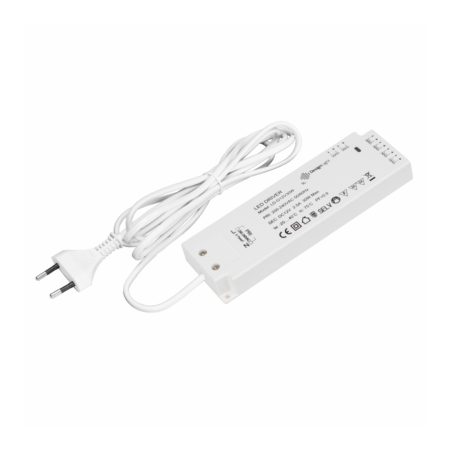 LED transformátor Easy Click pre MINI spojku / 30 W / 12 V + kábel 230V