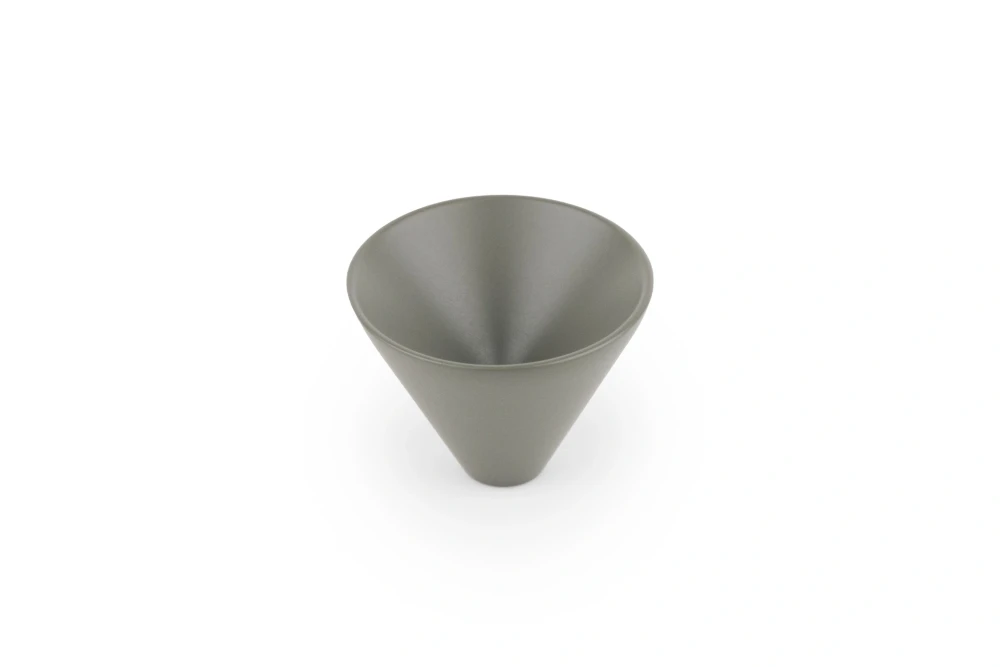 Úchytka knobka Viefe CONIC / machovo sivá / priemer 29 mm