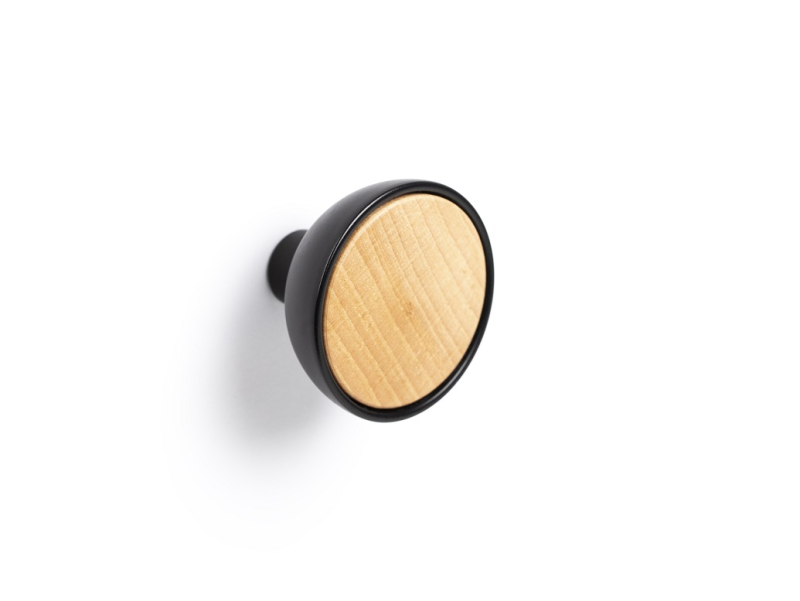 Nábytkový vešiak Viefe BOL / čierna+buk / priemer 45 mm