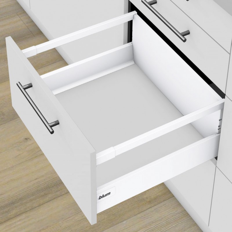 BLUM antaro TIP-ON BLUMOTION 500 mm D-vysoký biely - kompletná sada