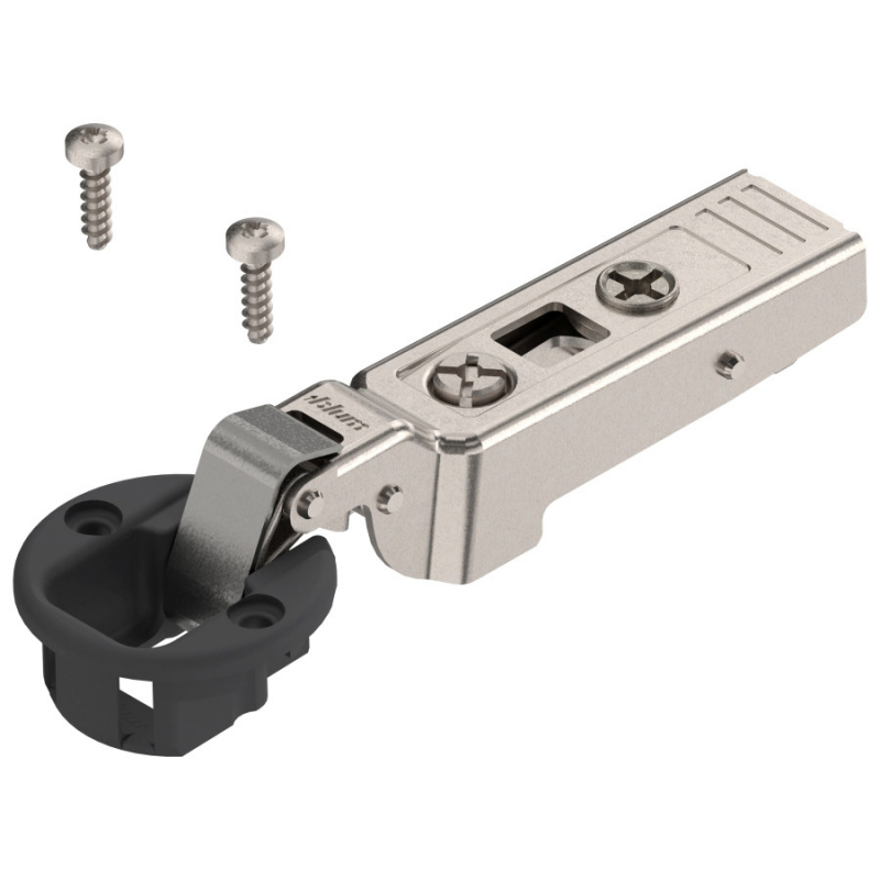 Záves BLUM na sklo polonaložený